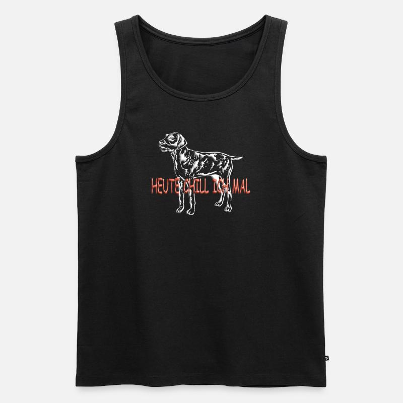 Hunde Deutsch Drahthaar Hundebesitzer - Männer Premium Bio Tank Top - Schwarz