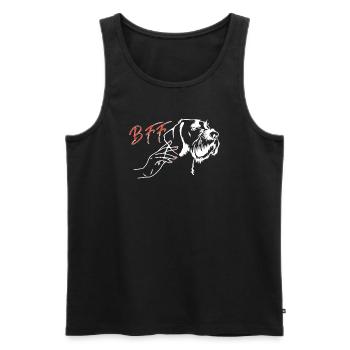 Dogs German Wirehaired Dog Owners - Men's Premium Organic Tank Top - black - Front - Michal (187cm)