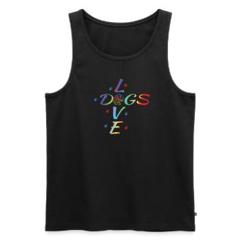 Dogs German Wirehaired Dog Owners - Men's Premium Organic Tank Top - black - Front - Michal (187cm)