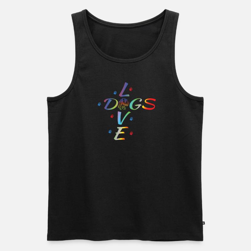 Hunde Deutsch Drahthaar Hundebesitzer - Männer Premium Bio Tank Top - Schwarz
