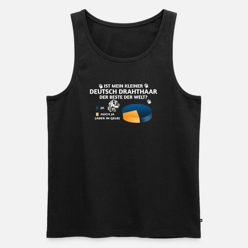 Hunde Deutsch Drahthaar Hundebesitzer - Männer Premium Bio Tank Top - Schwarz