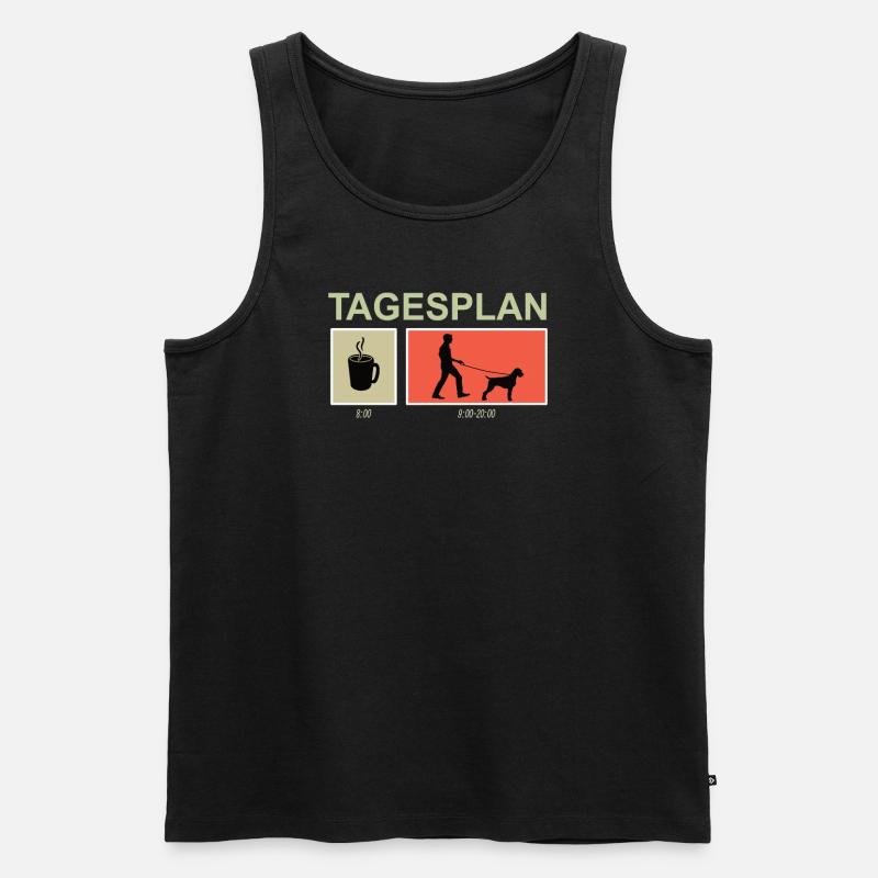 Hunde Deutsch Drahthaar Hundebesitzer - Männer Premium Bio Tank Top - Schwarz