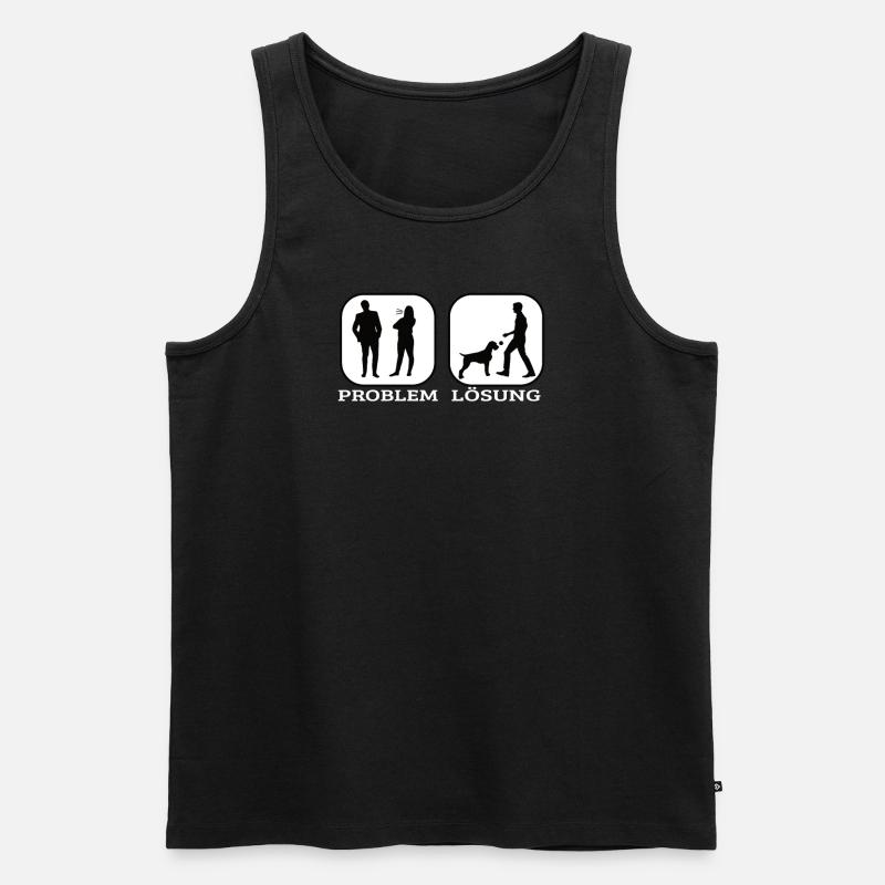 Hunde Deutsch Drahthaar Hundebesitzer - Männer Premium Bio Tank Top - Schwarz