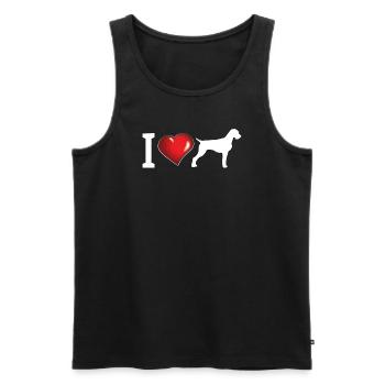 Dogs German Wirehaired Dog Owners - Men's Premium Organic Tank Top - black - Front - Michal (187cm)