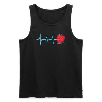 Dog Dachshund Dog Owner Gechenkidee - Men's Premium Organic Tank Top - black - Front - Michal (187cm)
