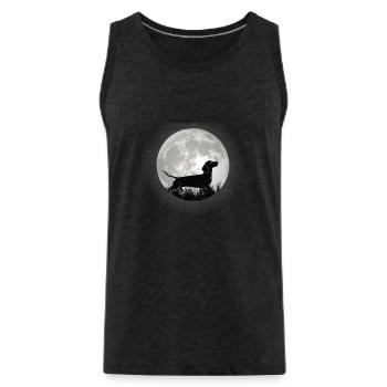 Chien teckel Propriétaire de chien Gechenkidee - Débardeur bio Premium Homme - charbon - Devant - Alexander (188cm)