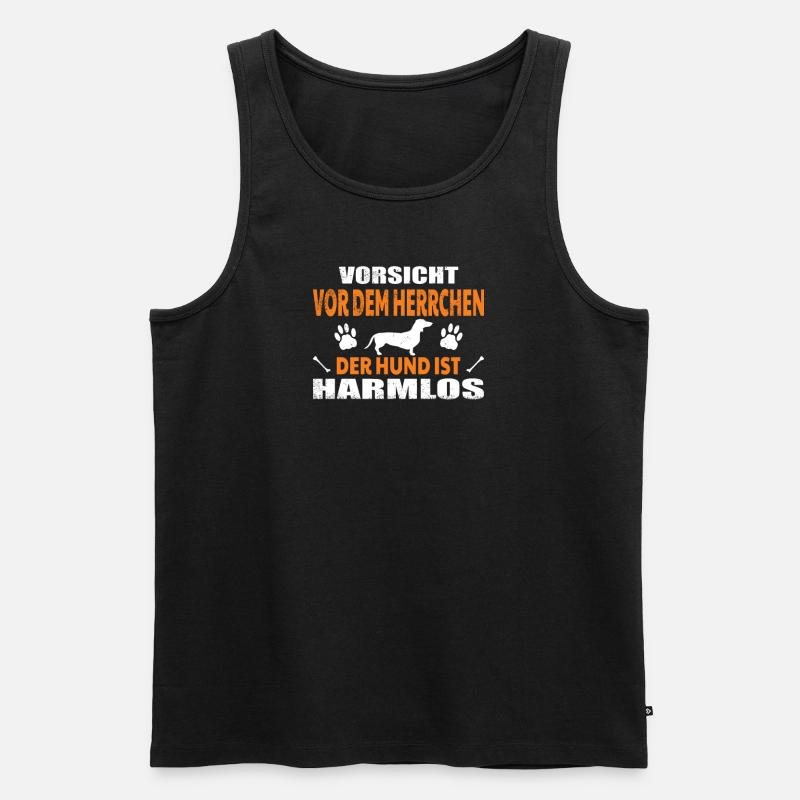 Hund Dackel Hundebesitzer Geschenkidee - Männer Premium Bio Tank Top - Schwarz
