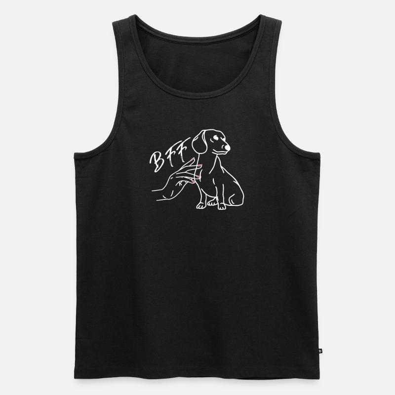 Hund Dackel Hundebesitzer Geschenkidee - Männer Premium Bio Tank Top - Schwarz