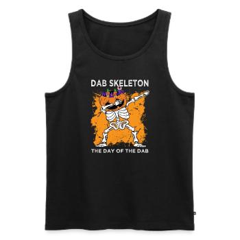 Dab Skeleton, The Day Of The Deb - Men's Premium Organic Tank Top - black - Front - AI Model Male 178 light (178cm)