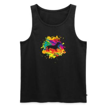 Hunderasse Dackel für Hundeliebhaber - Männer Premium Bio Tank Top - Schwarz - Vorne - Michal (187cm)