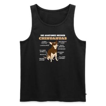 Hund Chihuahua Hundebesitzer Gechenkidee - Männer Premium Bio Tank Top - Schwarz - Vorne - Michal (187cm)