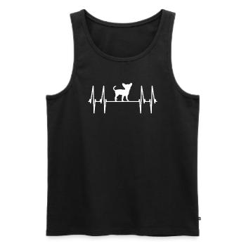 Chien Chihuahua Propriétaire de chien Gechenkidee - Débardeur bio Premium Homme - noir - Devant - AI Model Male 178 light (178cm)
