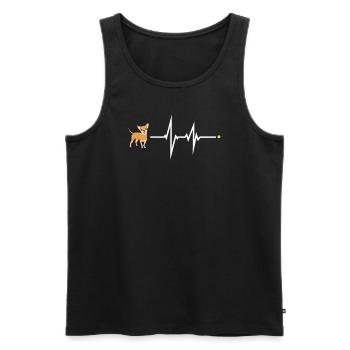 Chien Chihuahua Propriétaire de chien Gechenkidee - Débardeur bio Premium Homme - noir - Devant - Michal (187cm)