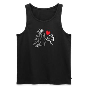 Chien Chihuahua Propriétaire de chien Gechenkidee - Débardeur bio Premium Homme - noir - Devant - AI Model Male 178 light (178cm)