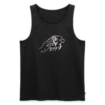 Chien Chihuahua Propriétaire de chien Gechenkidee - Débardeur bio Premium Homme - noir - Devant - AI Model Male 178 light (178cm)