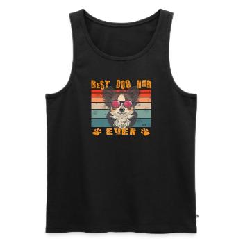 Hund Chihuahua Hundebesitzer Gechenkidee - Männer Premium Bio Tank Top - Schwarz - Vorne - Michal (187cm)