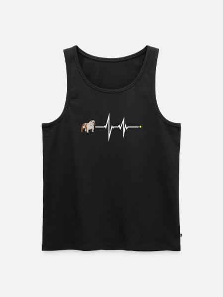 Dog Bulldog Dog Owner Gechenkidee - Men's Premium Organic Tank Top - black