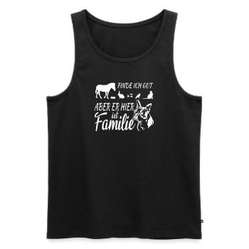 Hund Bulldogge Hundebesitzer Gechenkidee - Männer Premium Bio Tank Top - Schwarz - Vorne - Michal (187cm)