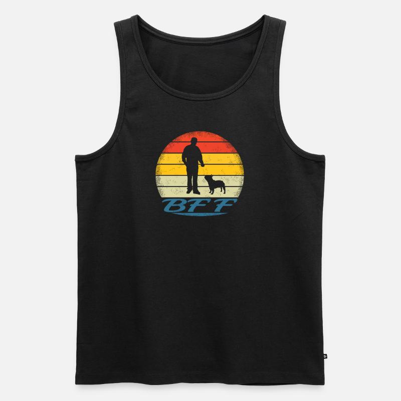 Hund Bulldogge Hundebesitzer Gechenkidee - Männer Premium Bio Tank Top - Schwarz
