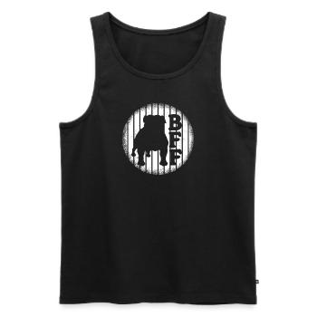 Dog Bulldog Dog Owner Gechenkidee - Men's Premium Organic Tank Top - black - Front - Michal (187cm)
