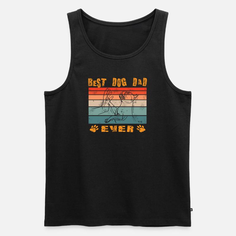 Hund Bulldogge Hundebesitzer Gechenkidee - Männer Premium Bio Tank Top - Schwarz