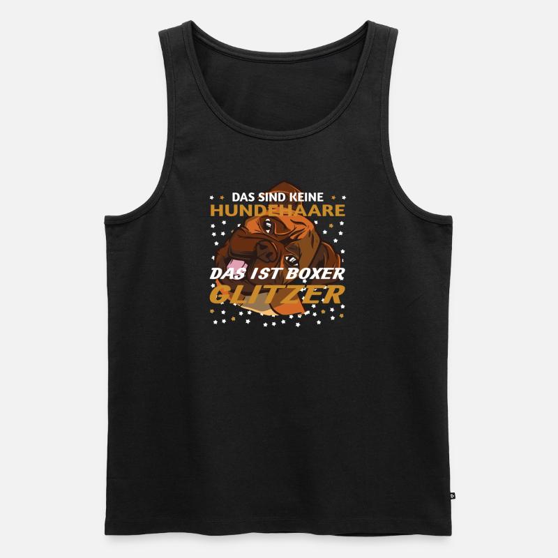 Hund Boxer Hundebesitzer Geschenkidee - Männer Premium Bio Tank Top - Schwarz