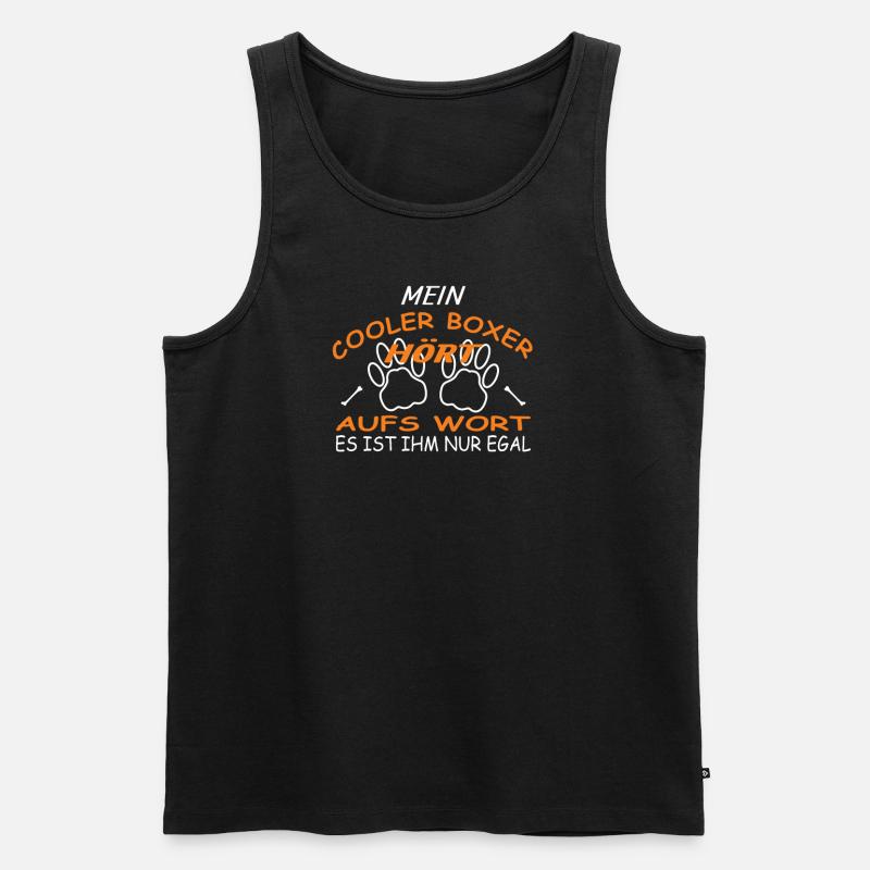 Hund Boxer Hundebesitzer Geschenkidee - Männer Premium Bio Tank Top - Schwarz
