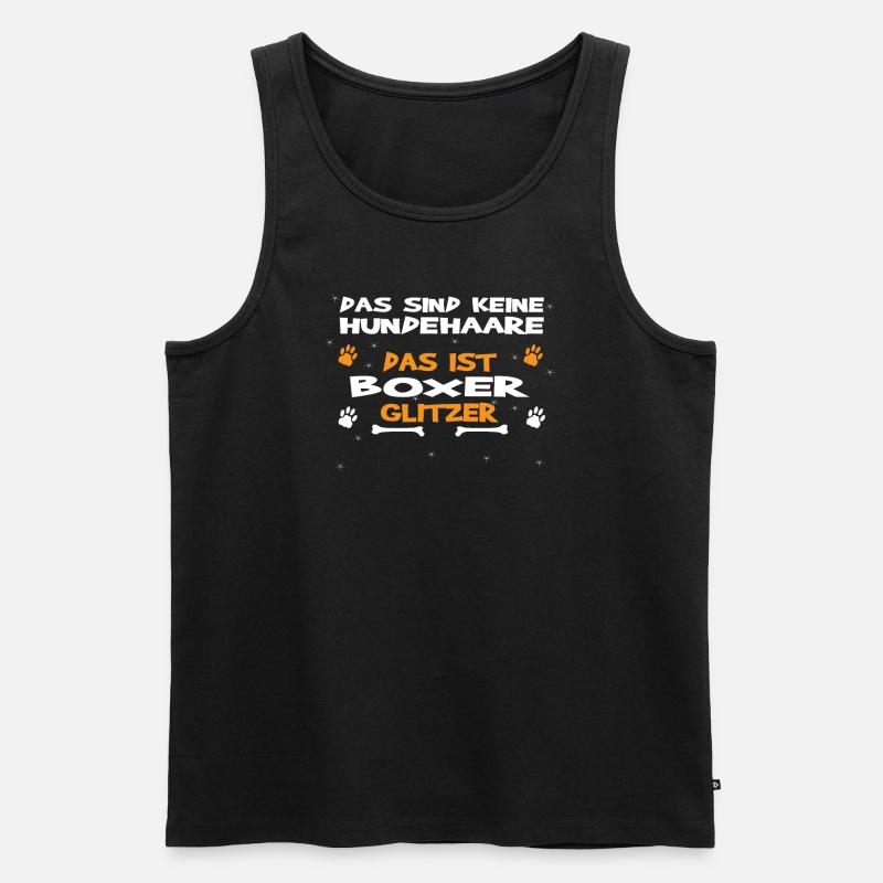 Hund Boxer Hundebesitzer Geschenkidee - Männer Premium Bio Tank Top - Schwarz