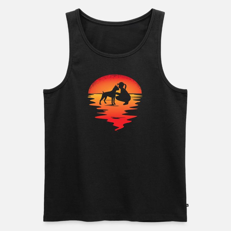 Hund Boxer Hundebesitzer Geschenkidee - Männer Premium Bio Tank Top - Schwarz