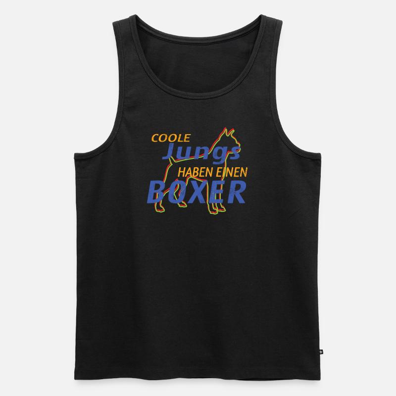 Hund Boxer Hundebesitzer Geschenkidee - Männer Premium Bio Tank Top - Schwarz