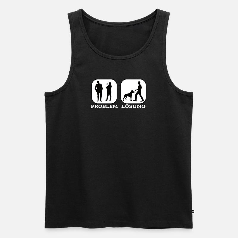 Hund Boxer Hundebesitzer Geschenkidee - Männer Premium Bio Tank Top - Schwarz