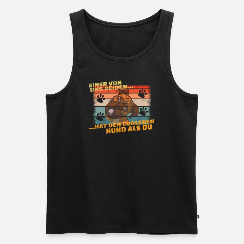 Hund Boxer Hundebesitzer Geschenkidee - Männer Premium Bio Tank Top - Schwarz