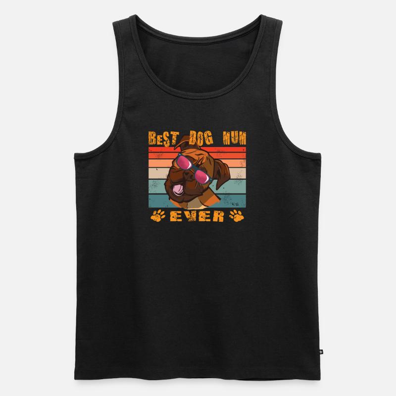 Hund Boxer Hundebesitzer Geschenkidee - Männer Premium Bio Tank Top - Schwarz
