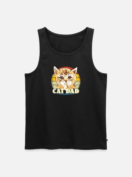 Katzenfreund, Katzenzubehör Geschenk - Männer Premium Bio Tank Top - Schwarz