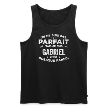 Gabriel Ein Vorname, eine Geschichte, eine Persönlichkeit - Männer Premium Bio Tank Top - Schwarz - Vorne - Michal (187cm)