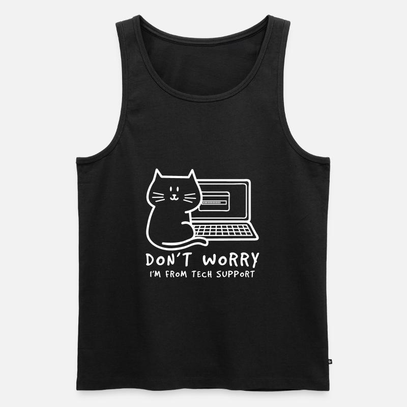 Systemadmin Katze - Männer Premium Bio Tank Top - Schwarz