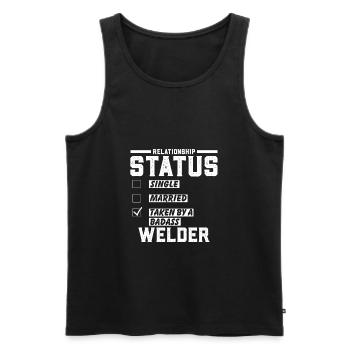 Welding Welding Craftsman Gift - Men's Premium Organic Tank Top - black - Front - Michal (187cm)