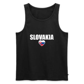Slovakia Slowakei Slowakische Flagge Slowake - Männer Premium Bio Tank Top - Schwarz - Vorne - AI Model Male 178 light (178cm)