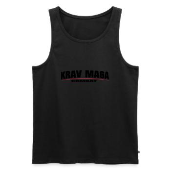 Krav Maga Fighter Combat - Männer Premium Bio Tank Top - Schwarz - Vorne - Michal (187cm)