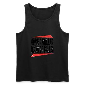 Basketball Once A Baller Always A Baller Athletes - Men's Premium Organic Tank Top - black - Front - Michal (187cm)