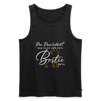 Bostie Boston Terrier pure Persönlichkeit - Männer Premium Bio Tank Top - Schwarz - Vorne - AI Model Male 178 light (178cm)