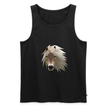 Pferd Pony - Männer Premium Bio Tank Top - Schwarz - Vorne - AI Model Male 178 light (178cm)