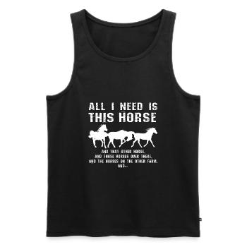 Nur Das Pferd - Männer Premium Bio Tank Top - Schwarz - Vorne - Michal (187cm)