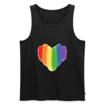 LGBT - Men's Premium Organic Tank Top - black - Front - Michal (187cm)