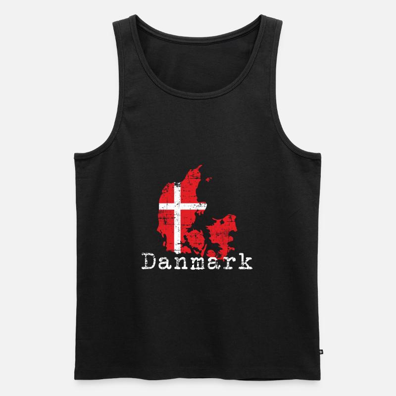 Dänemark - Männer Premium Bio Tank Top - Schwarz