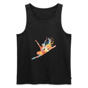Danseur Danseur - Débardeur bio Premium Homme - noir - Devant - AI Model Male 178 light (178cm)