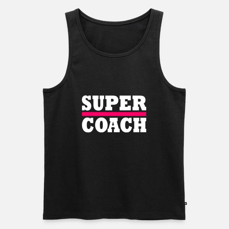 coach - Männer Premium Bio Tank Top - Schwarz