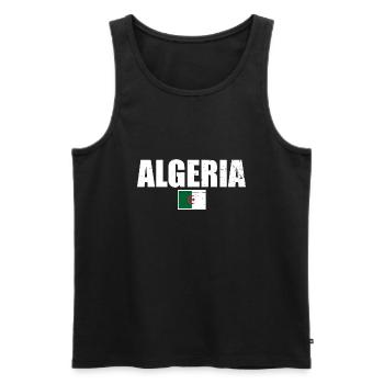 Algeria Algerien Algerische Flagge - Männer Premium Bio Tank Top - Schwarz - Vorne - AI Model Male 178 light (178cm)