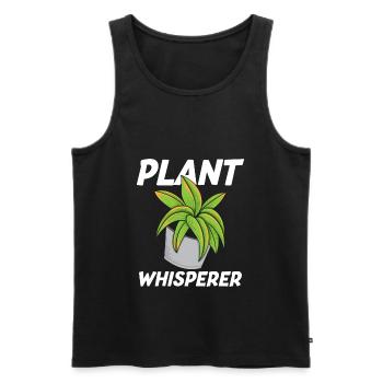 Gardener Plant Whisperer Funny Gardening Florist - Men's Premium Organic Tank Top - black - Front - Michal (187cm)