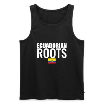 Ecuadorian Roots Ecuador Ecuadorianisch Flagge - Männer Premium Bio Tank Top - Schwarz - Vorne - Michal (187cm)